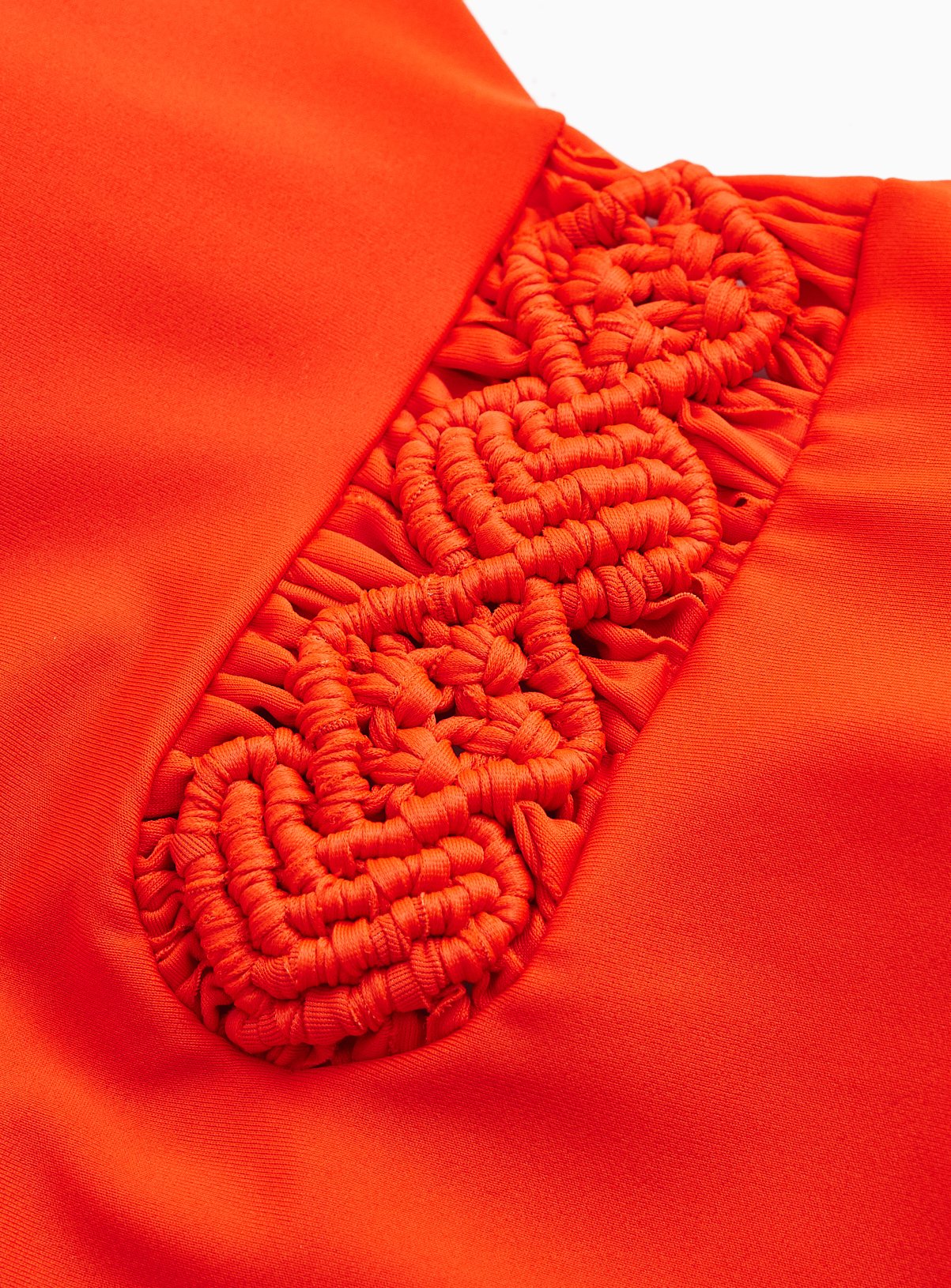 Orange Macrame Front Detail Swimsuit 12 - Image 4 thumbnail